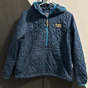 L.L .Bean Katahdin Insulated Pullover Anorak Hooded Primaloft Jacket Women's SP